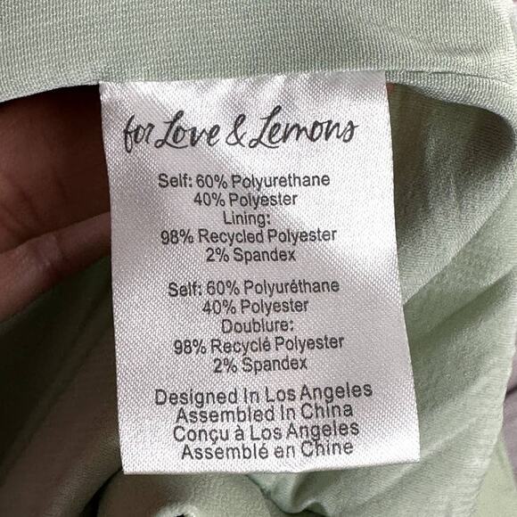 NWT For Love & Lemons Mint Green Oversized Faux Leather Blazer Jacket Size XS - Picture 9 of 11